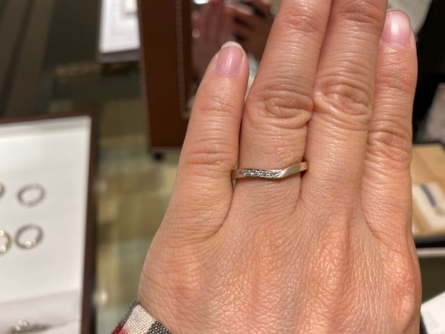 結婚指輪の試着です！