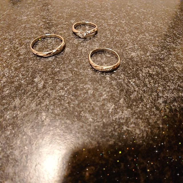 結婚指輪が届いてすぐの写真です