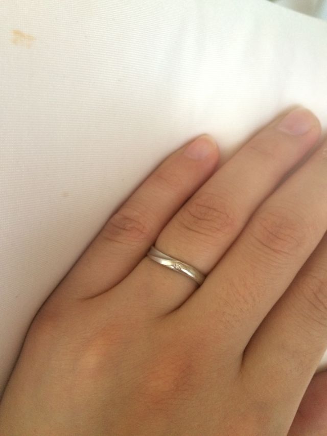 ホワイトゴールドの指輪