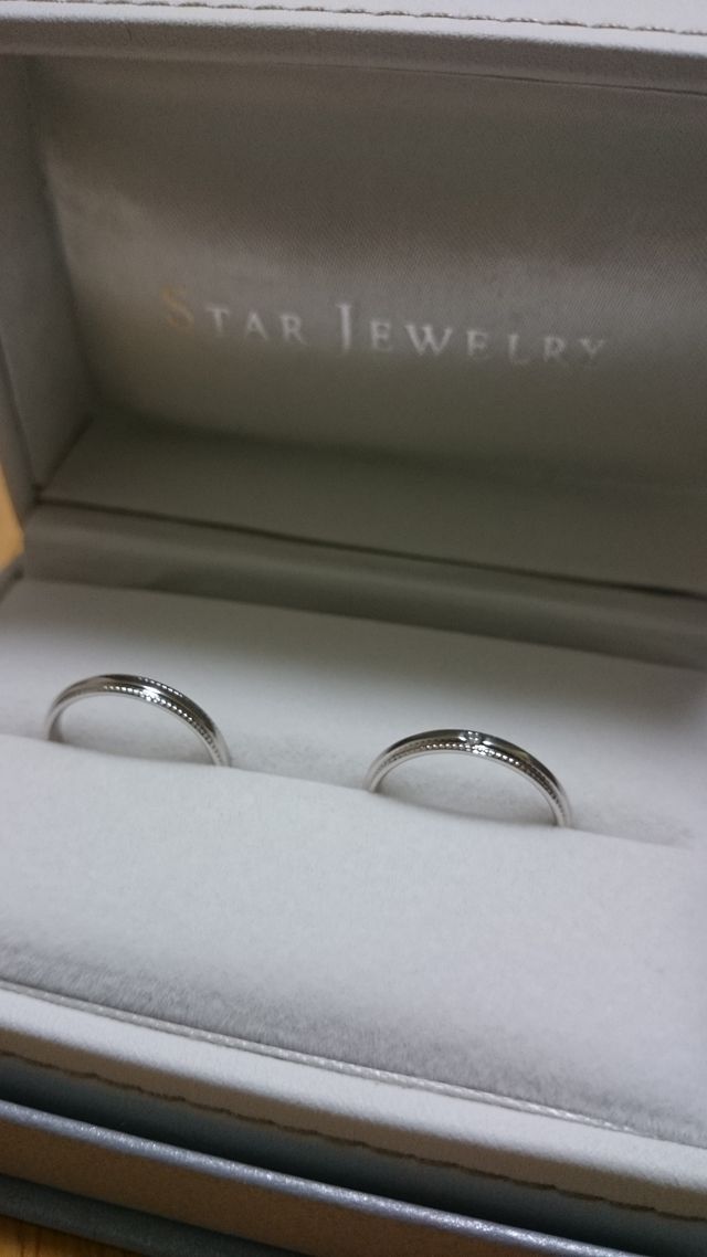 納品時♡右が女性、左が男性