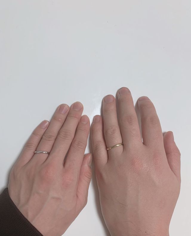 朝葉右(ゴールド)左(プラチナ)