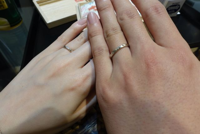 杢目金屋にてペアリング購入