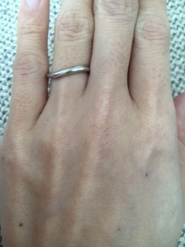 S字カーブのリングで、らせん状にミル打ちしてもらいました。