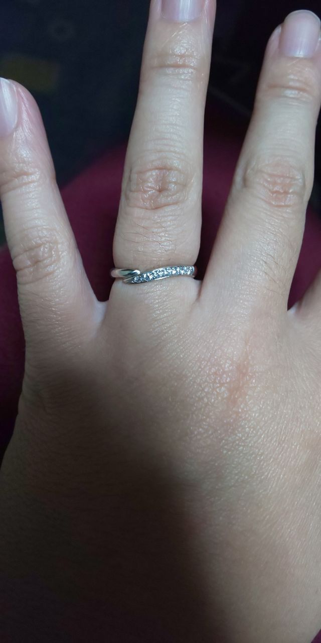 左手薬指の写真です。