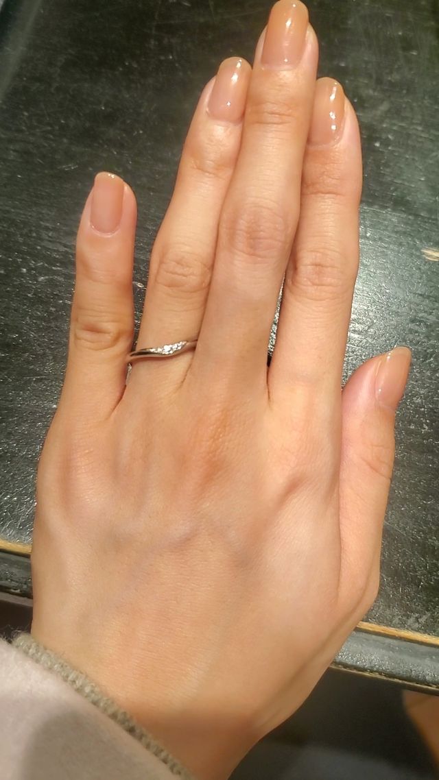 ダイヤが綺麗に輝いていました♪