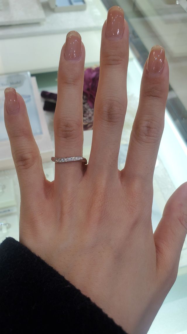 ダイヤが綺麗に輝いていました♪