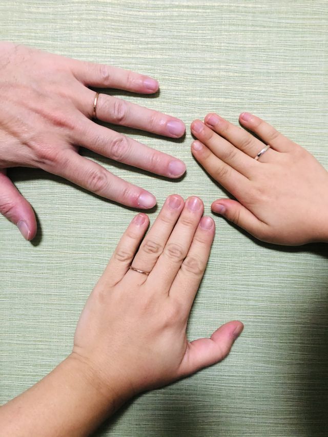 小学生の娘もシルバーリングを一緒に製作させてもらいました♡