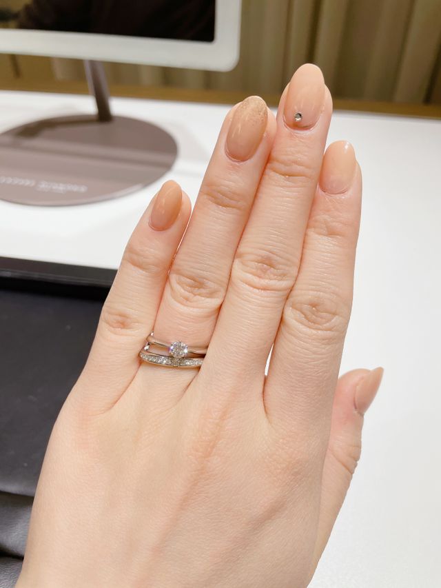 エンゲージリング（カリヨン）との重ね付け