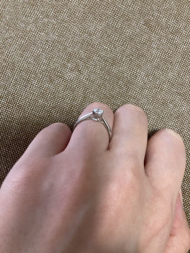 0.302カラットのダイヤです。価格は32万円くらいでした！