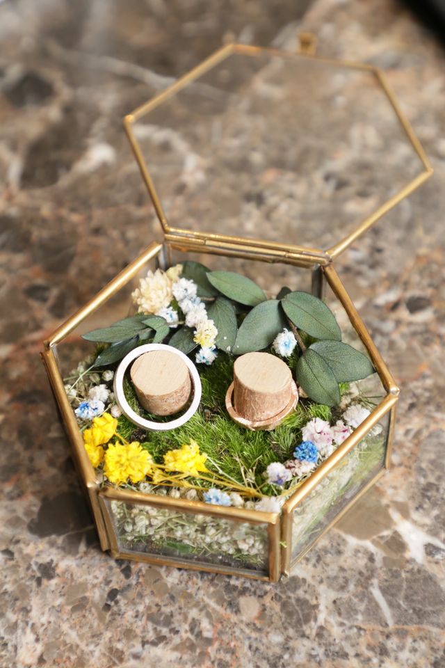 リングピローに入れた時の写真です。