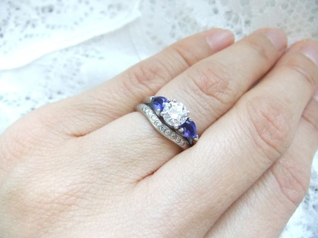 マリッジリングと重ね付け