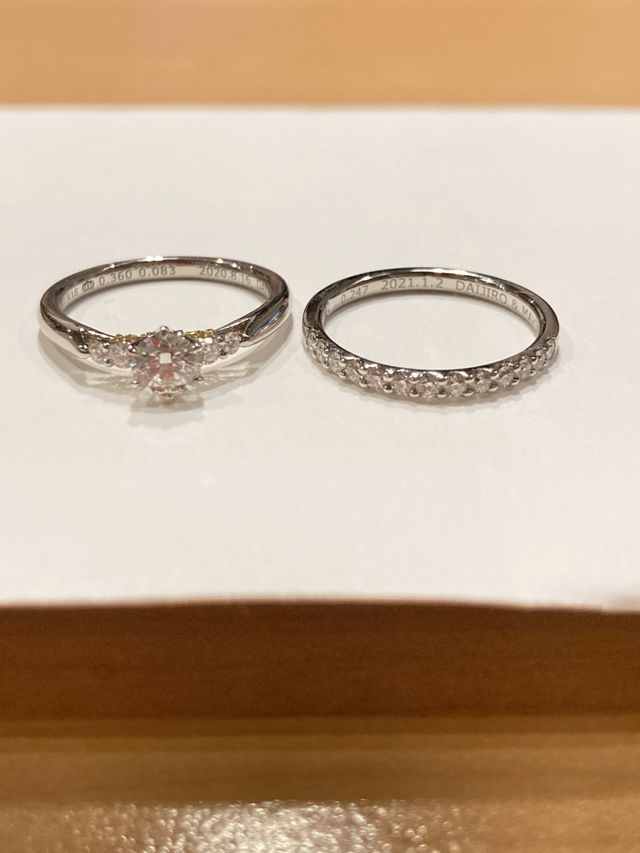 マリッジリングは、エタニティーリングです。