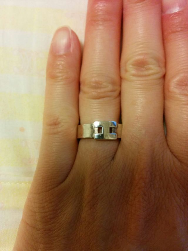 指にはめた状態