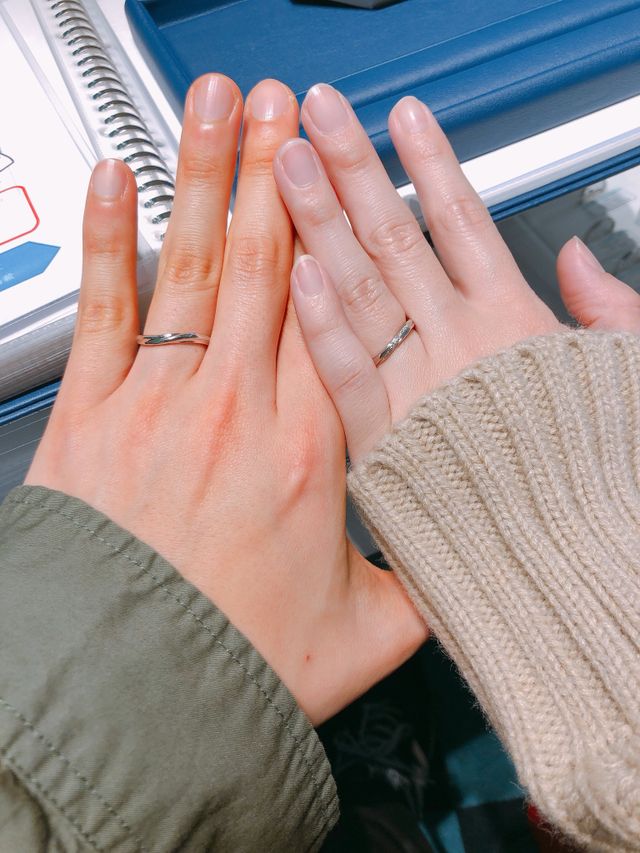 お店で実際に着用した写真