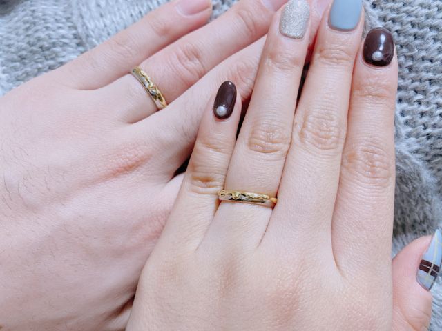 ゴールドとプラチナのコントラストが可愛すぎる指輪です