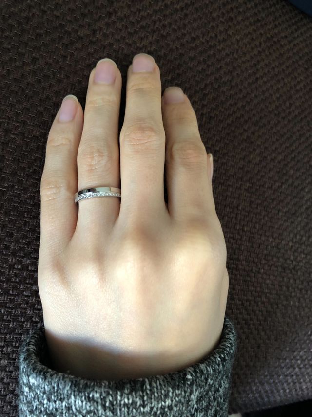 購入後家でつけてみたときの写真です。