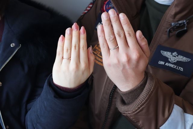 「風結」というデザインの指輪を選びました。