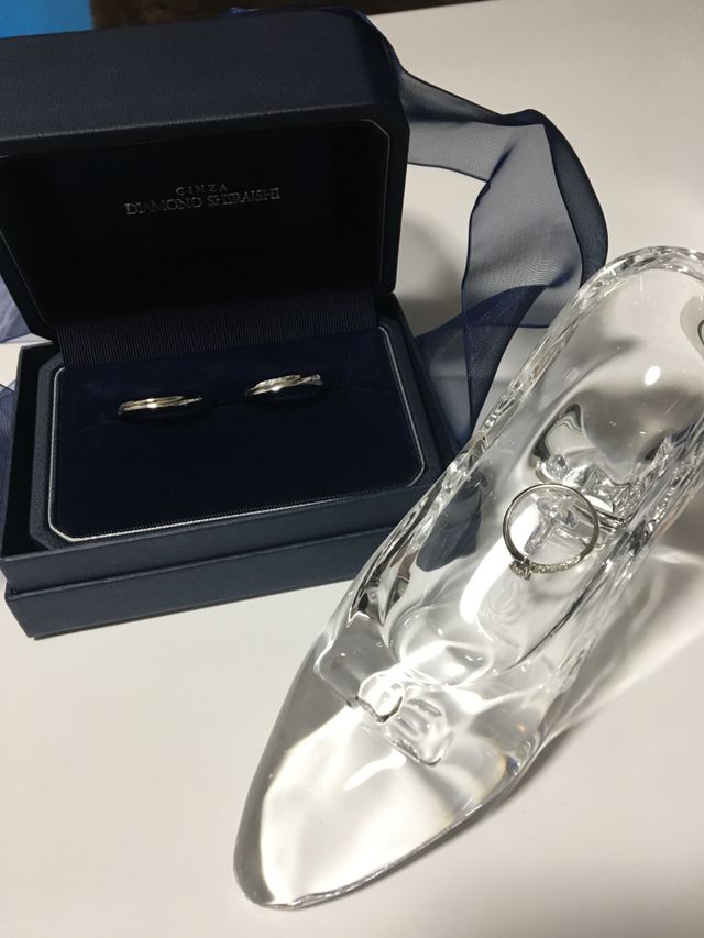 エンゲージリングの購入特典でガラスの靴がついていました