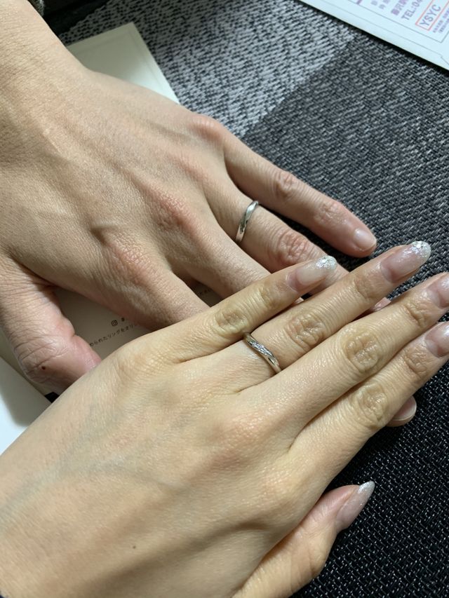 希望通りの指輪が見つかって満足です。