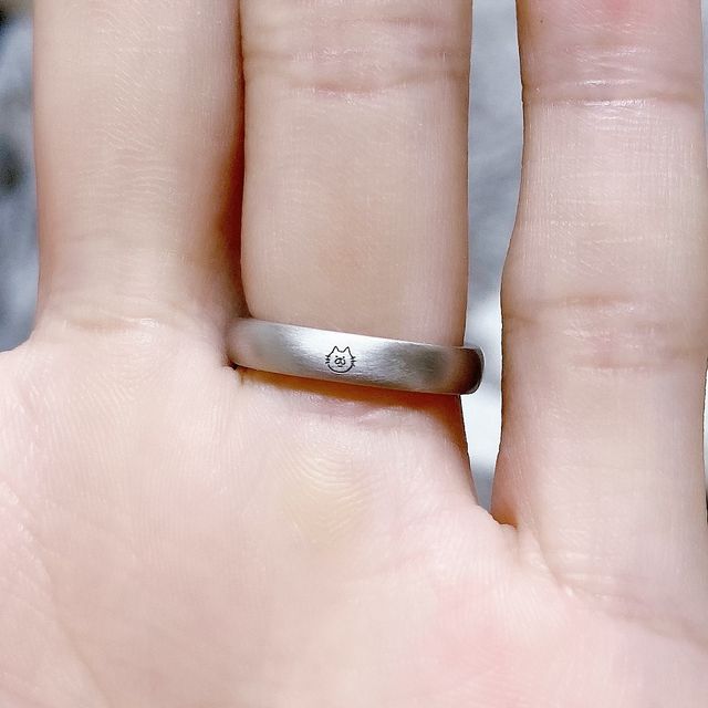 初めての家族、愛猫をデザインして刻印していただきました