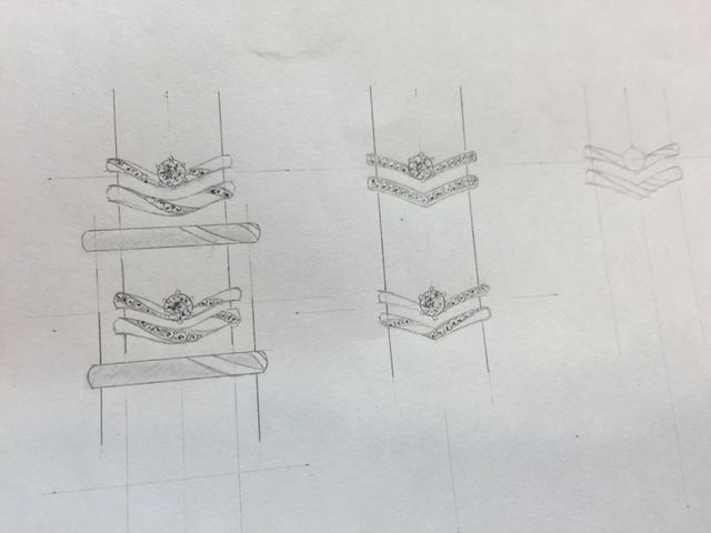 想いを伝え書いてもらったデザイン画。3時間かかりました。