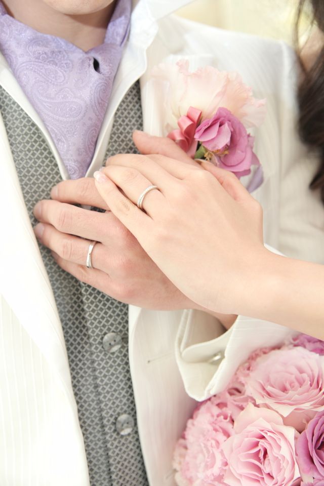 挙式後の記念撮影の一コマ