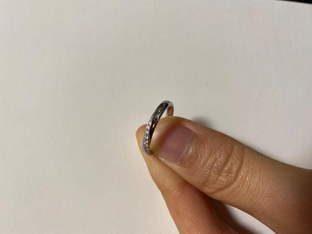 指輪の刻印面(約1cm)