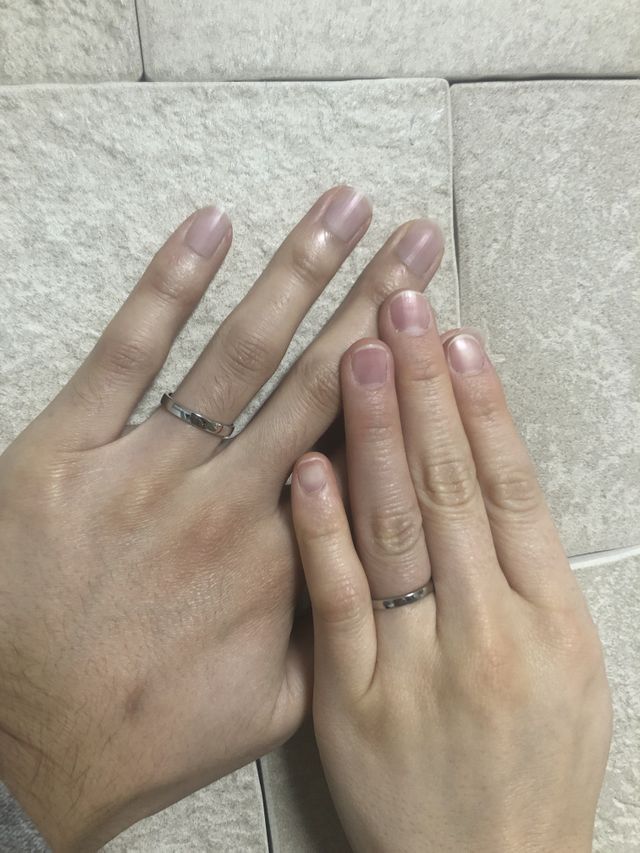 これぞ、結婚指輪の王道！納品なって1ヶ月。眺めて満足！