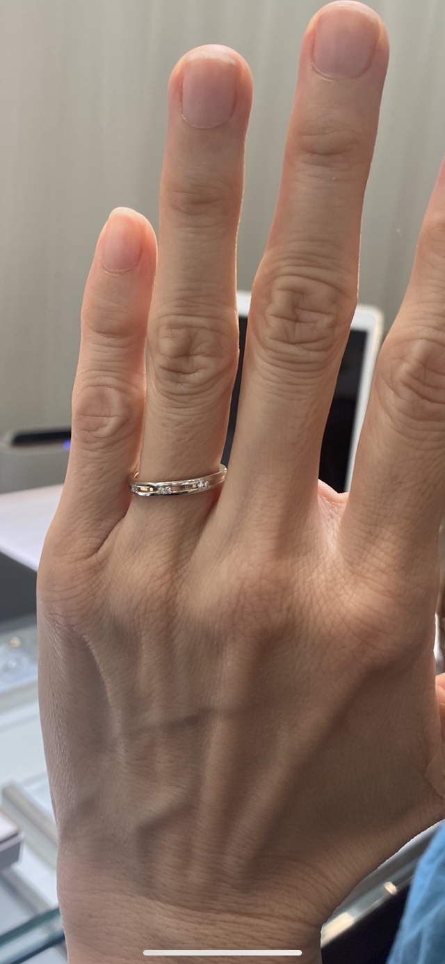 プラチナとピンクゴールドのコンビネーション