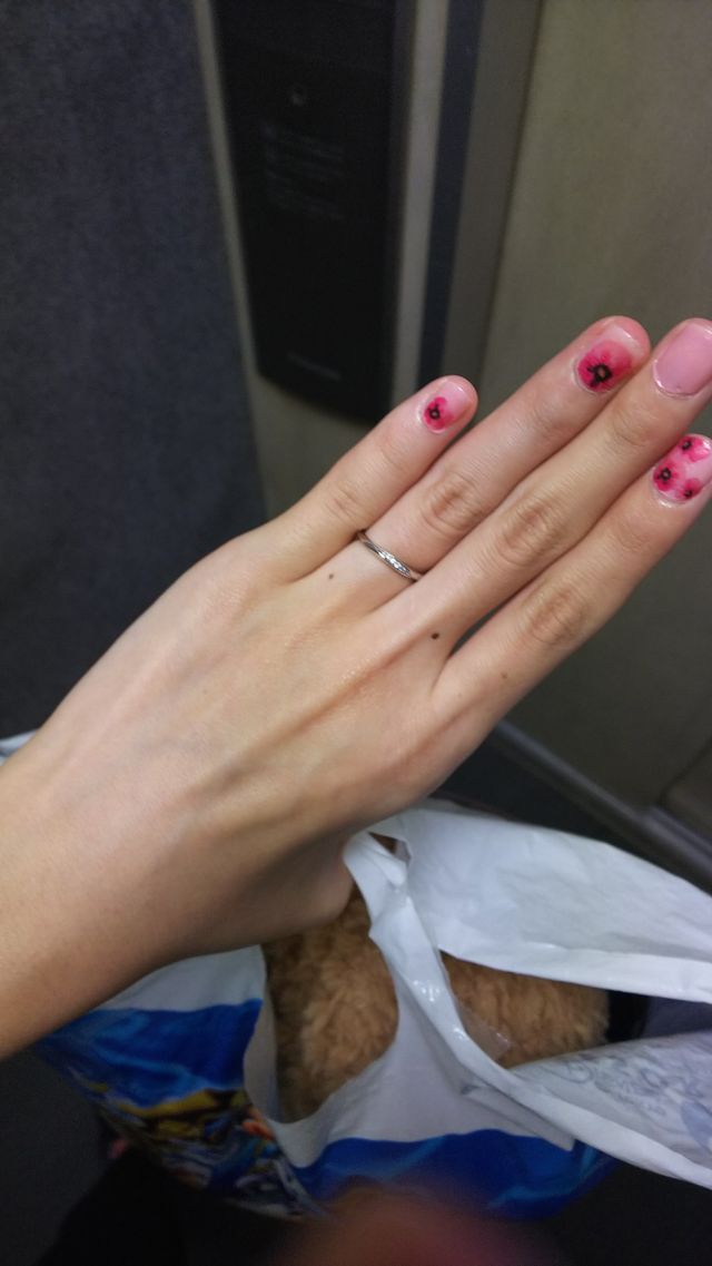 購入直後に撮影しました細目のデザインです