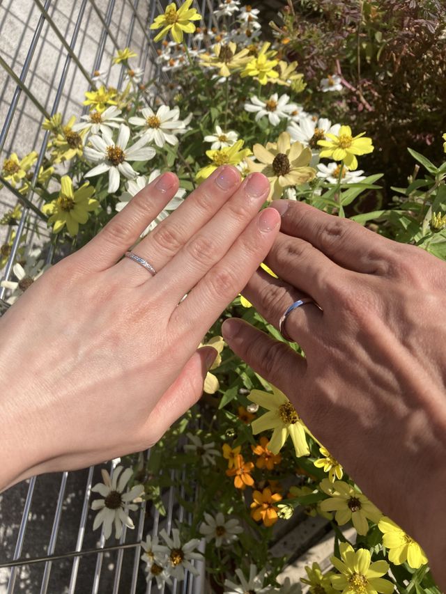 屋外での着用写真です！