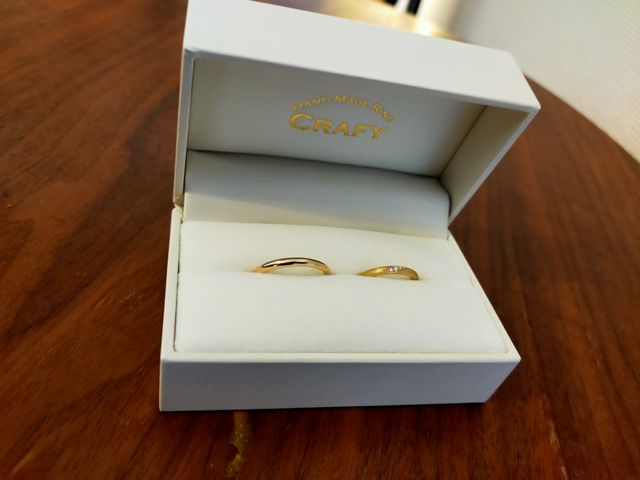 完成した指輪の写真です。