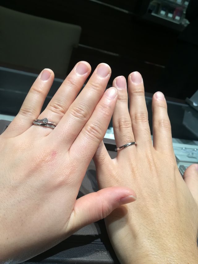 2人の手の形に1番合うものにしました。