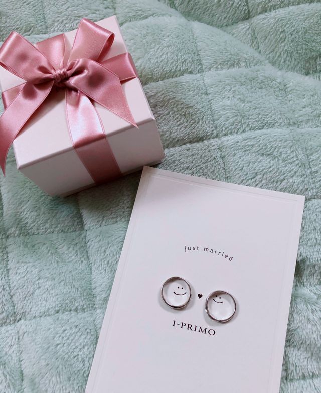 指輪と一緒にいただいたカードで撮りました