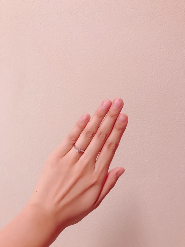 指にはめた指輪