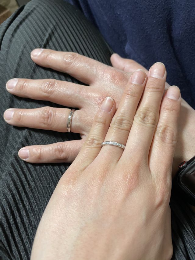 着け心地が凄くいい。ダイヤモンドの輝きもすごいです