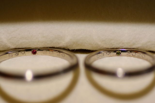 二人のイニシャル☓石☓結婚記念日