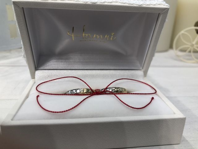 k18とプラチナのコンビ
表面はマットでハンマー加工