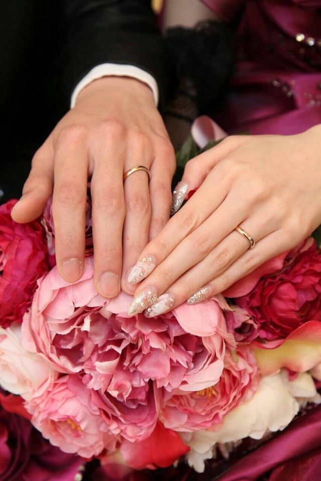 プラチナに半分ゴールドメッキを施しました。