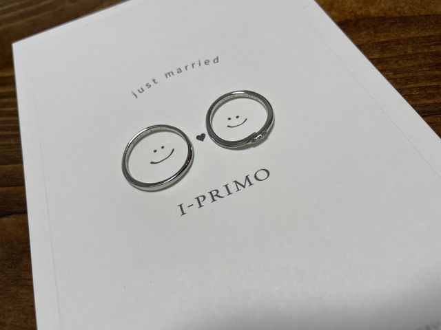 二人共が気に入った細めのペアリングにしました♪