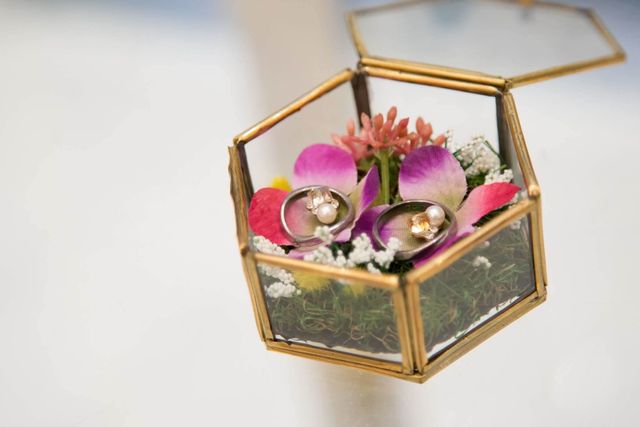 結婚式で使ったリングピローと