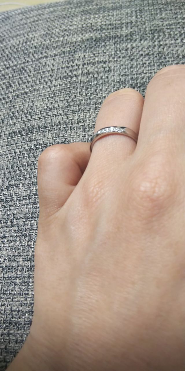 左右にずらすと、ダイヤ面が上になり表情が変わります