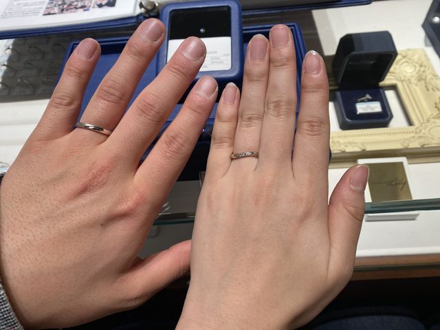 男性と女性の結婚指輪