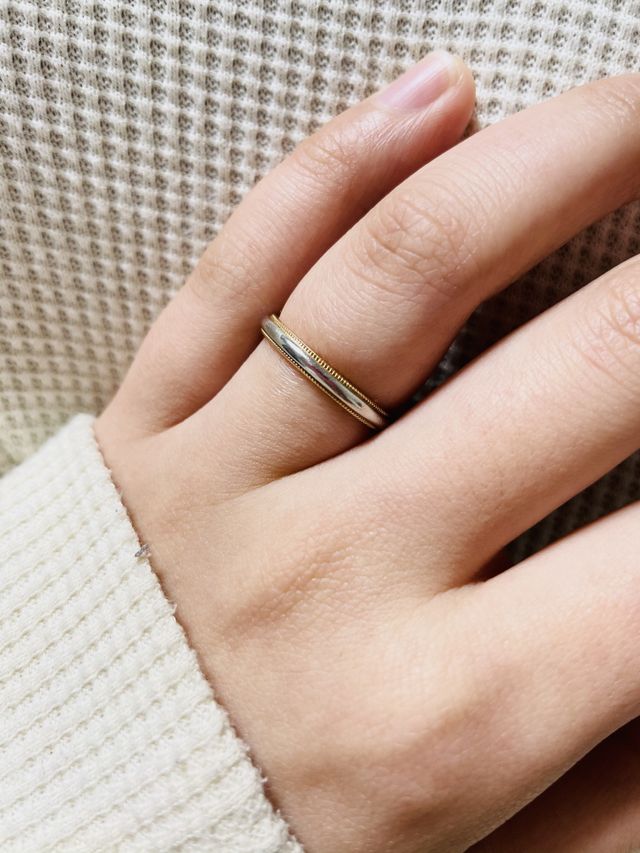 毎日見てても、やっぱり好きだなぁと思えるそんな指輪です。