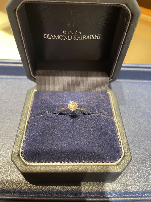 すごく綺麗
未だ、プロポーズまで指を通していません