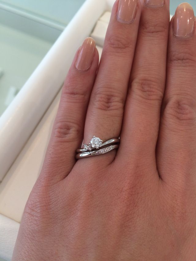 店員さんオススメのピンクダイヤのグラデーション&hearts;︎  