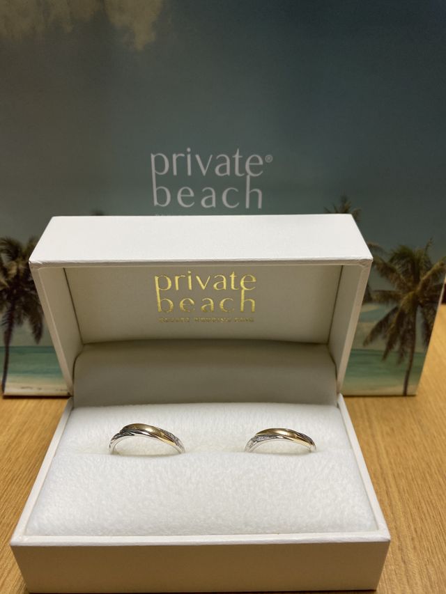 ツートンで細めのハワイアンジュエリー