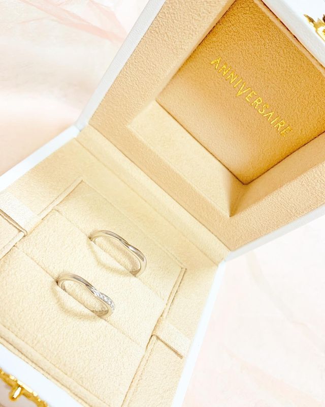 結婚指輪が届いた時に撮りました