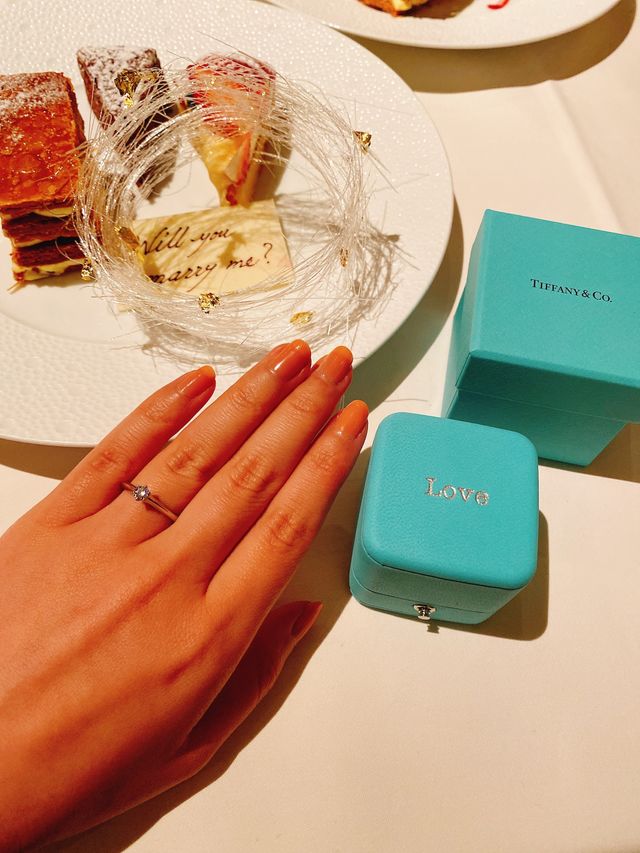 プロポーズをしたレストランでの写真です。