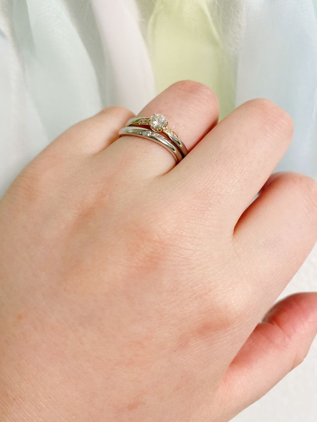 セットリングを重ね付けした時のイメージ